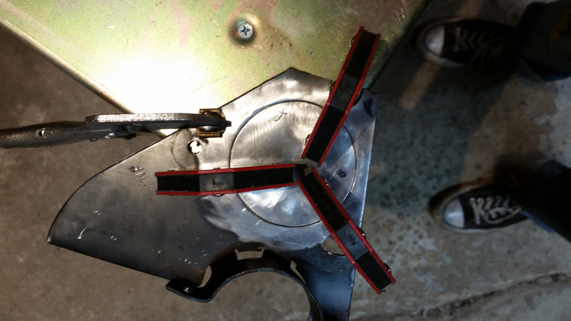 The plug had a slight bend which probably is from clamping and grinding, but I fixed it, hence the X (that was the high spot)